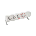 Complete set with 2 schuko socket outlets, 2 UPS sockets and plate for 2 RJ45 connectors white S400 Top