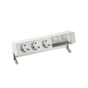 Customisable set with 3 schuko socket outlets and 2 empty elements white S400 Top