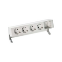 Customisable set with 4 schuko socket outlets and 1 empty element white S400 Top
