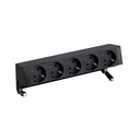 Kit complet avec 5 prises schuko noires S400 Top