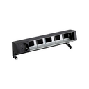 Customisable set with 1 schuko socket outlet and 5 empty elements black S400 Top