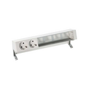 Customisable set with 2 schuko socket outlets and 4 empty elements white S400 Top