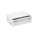 Complete set with cover, brush and 4 schuko socket outlets white S400 Indesk