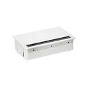 Customisable kit with cover and brush, 2xUSB charger, 3 schuko socket outlets and 1 empty element white S400 Indesk