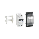 Two-pole MCB 16 A for 2 elements with trim plate graphite Simon 500 Cima