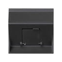 Angled voice and data plate with dust cover 1 element for 1 RJ45 graphite Simon 500 Cima