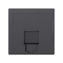 Flat voice and data plate with dust cover 1 element for 1 RJ45 compatible other manufacturers graphite Simon 500 Cima