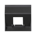 Angled voice and data plate without dust cover 1 element for 1 RJ45 graphite Simon 500 Cima