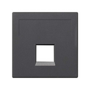 Plaque plate voix et données sans cache anti-poussière 1 élément pour 1 connecteur RJ45 compatible avec d'autres fabricants graphite Simon 500 Cima