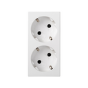 German socket outlet 16A 250V~ with safety device and 1Click® terminal connection white Simon 500 Cima