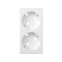 Cover for mechanism of the German double socket outlet white Simon 500 Cima