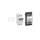 Two-pole MCB 10A 2 elements with trim plate for installation in floor boxes graphite Simon 500 Cima