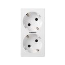 Cover for mechanism of the German double socket outlet with viewer white Simon 500 Cima