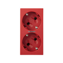 Tapa para el mecanismo de la base de enchufe schuko doble con visor rojo Simon 500 Cima