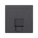 Flat voice and data plate with dust cover for 1 RJ45 BeldenCDT® for 1 element graphite Simon 500 Cima