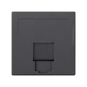 Flat voice and data plate with dust cover for 1 ADC Krone® RJ45 for 1 element graphite Simon 500 Cima