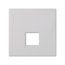 Placa de voz y datos plana sin guardapolvo para 1 RJ45 de Panduit® de 1 elemento blanco Simon 500 Cima