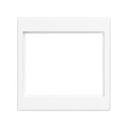 Plaque plate voix et données sans cache anti-poussière pour 1 élément avec 1 et 2 connecteurs RJ45 Siemon® blanche Simon 500 Cima