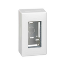 Surface-mount wall box for 1 double element white Simon 500 Cima