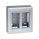 Boîte murale en saillie pour 2 modules doubles aluminium Simon 500 Cima