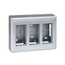 Boîte murale en saillie pour 3 modules doubles aluminium Simon 500 Cima