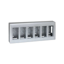 Surface-mount wall box for 6 double elements aluminium Simon 500 Cima