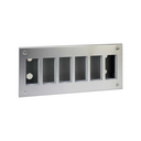 Metal flush-mount wall box for 6 double elements stainless steel Simon 500 Cima
