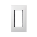 Flush-mount wall frame and frame holder for 1 double element white Simon 500 Cima