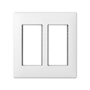 Flush-mount wall frame and frame holders for 2 double elements white Simon 500 Cima