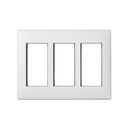 Flush-mount wall frame and frame holders for 3 double elements white Simon 500 Cima