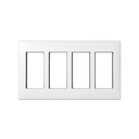 Flush-mount wall frame and frame holders for 4 double elements white Simon 500 Cima