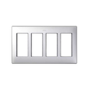 Flush-mount wall frame and frame holders for 4 double elements aluminium Simon 500 Cima