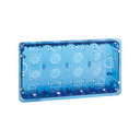 Flush-mount wall box for 4 double elements supplied in multiple Simon 500 Cima packaging
