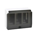 Surface-mount wall box with hinged cover for 3 double elements white Simon 500 Cima