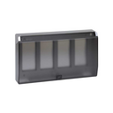 Flush-mount wall frame with hinged cover and frame holders for 4 double elements aluminium Simon 500 Cima