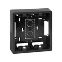 Surface-mount wall box base for 2 double elements graphite Simon 500 Cima