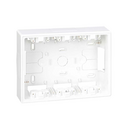 Flush-mount wall box base for 3 double elements white Simon 500 Cima