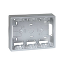 Surface-mount wall box base for 3 double elements aluminium Simon 500 Cima