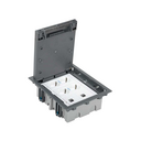Adjustable floor box kit for concrete floor 6 elements with 1 double socket and 2 plates for 1 RJ45 3M® grey Simon 500 Cima