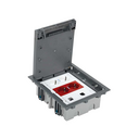 Adjustable floor box kit for concrete floor 6 elements with double socket, dual UPS and 2 plates for 1 RJ45 3M® grey Simon 500 Cima