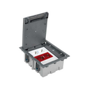 Adjustable floor box kit raised floor 6 elements with 1 double socket, 1 dual UPS, 2 plates 2 RJ45 grey Simon 500 Cima