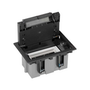 Boîte de sol ajustable pour 1 module double pour une installation dans un revêtement de sol graphite Simon 500 Cima