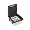 Adjustable floor box for 6 elements in concrete floor installation graphite Simon 500 Cima