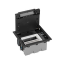 Adjustable floor box for 4 elements in raised floor installation graphite Simon 500 Cima