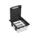Adjustable floor box for 6 elements in raised floor installation graphite Simon 500 Cima