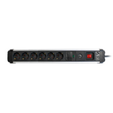 EXTRAPOWER POWER STRIP 6 SOCKETS 16A 250V~ ALUMINUM WITH SURGE PROTECTION, 1.5M CABLE H05VV-F 3G1.5MM² SIMON BRICO
