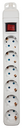 POWER STRIP 6 SCHUKO SOCKETS WITH SWITCH WHITE