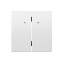 Touche double avec hublot pour mécanisme abattable blanc mat Simon 360