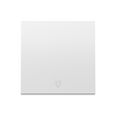 Touche individuelle pour poussoir avec gravure lumière abattable blanc mat Simon 360