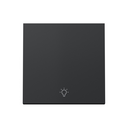 Individual rocker for push button with engraved light toggle black matte Simon 360